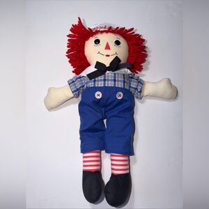 Raggedy Andy Doll Plush Stuffed 16 inch Hasbro By Aurora Vintage